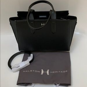 NWOT Halston Heritage Leather East-West Satchel